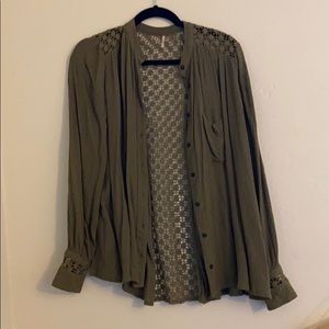 Free People button down blouse